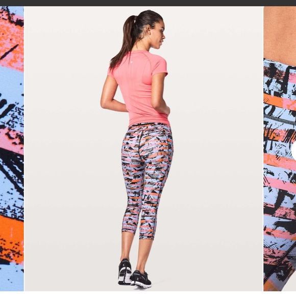 - Lululemon Speed Up Crop *21" Inversion Multi Size 4 Like New - Picture 2 of 7